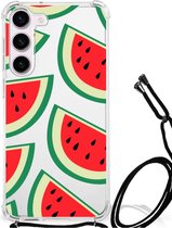 Smartphone hoesje Samsung Galaxy S23 Telefoonhoesje met tekst met transparante rand Watermelons