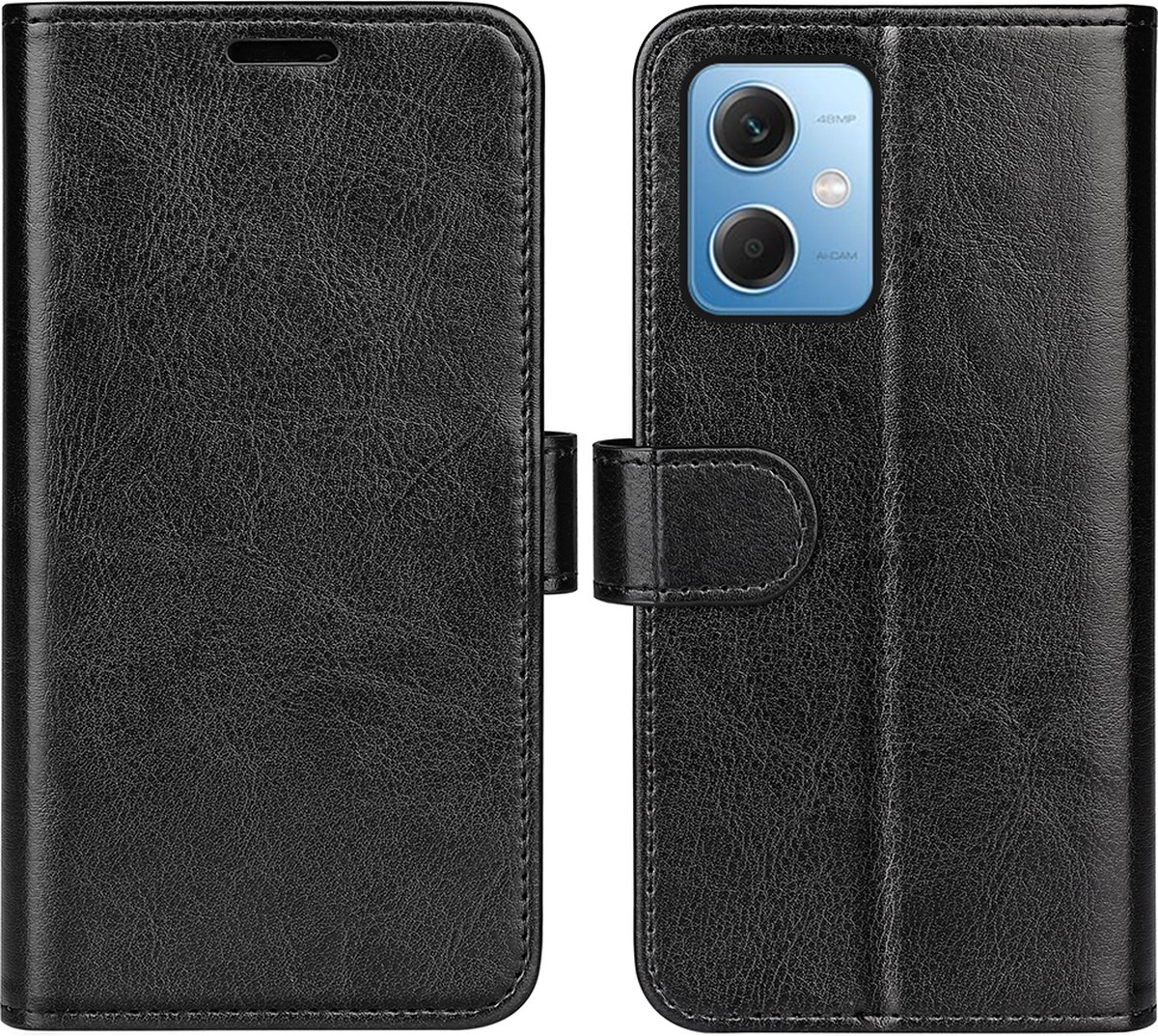 Etui Xiaomi Redmi Note 12 4G - Etui Livre Cuir Slimline Zwart