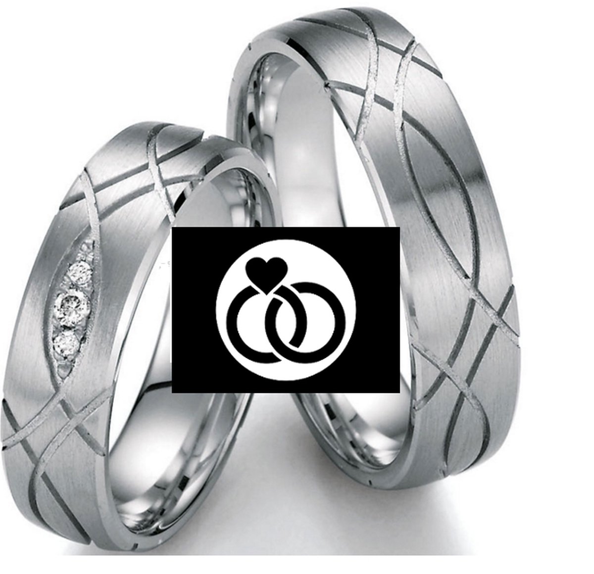 Jonline Prachtige Ringen voor hem en haar | Trouwringen | Relatieringen |Vriendschapsringen|Zirkonia - Jonline