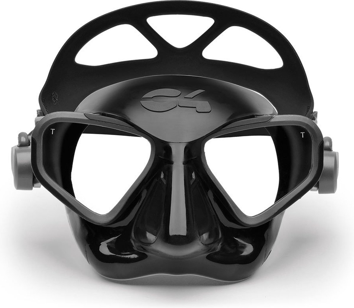 C4 Falcon Freedivemasker Zwart Man,Vrouw