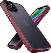IYUPP Bumper geschikt voor Apple iPhone 14 Hoesje - Rood x Zwart - Shockproof