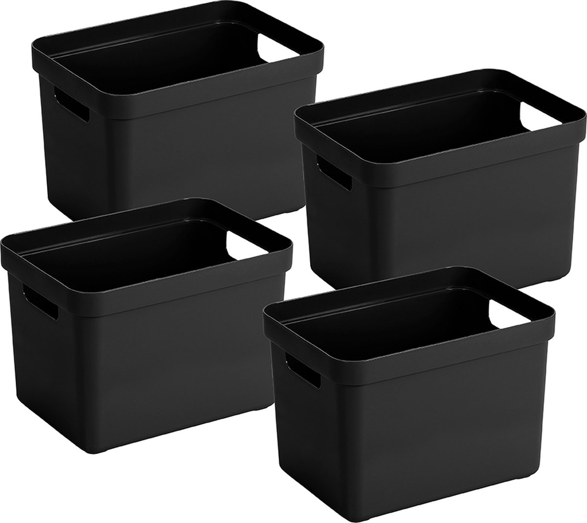 Sunware - Sunware Sigma home set van 4 18L opbergbox - zwart
