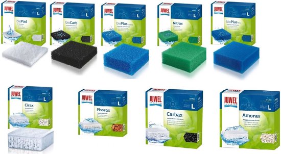 Juwel - Filter spons set - Standaard -Large (L) - 5 soorten + Cirax + Phorax + Cabax + Amorax - Compleete Set - Combideal