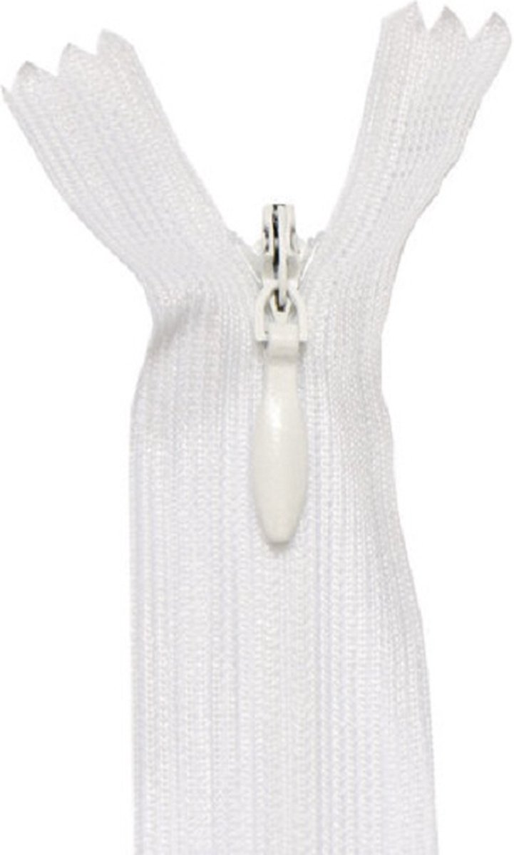 Blinde rits - 50 cm - Wit - per stuk
