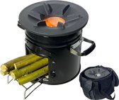 Thuiser Luxe Rocket Stove - Kooktoestel op Houtvuur - Met Draagtas - Camping Gadget - Kookkachel voor Buiten - Buiten Koken op Vuur Toestellen - Kampeer Gadgets - Mannen - Hout