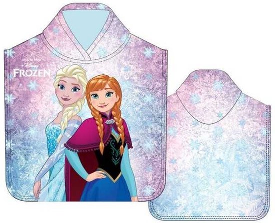 Frozen badponcho - 100 x 50 cm. - Disney Frozen poncho handdoek - sneldrogend