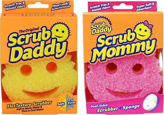 Scrub Daddy & Scrub Mommy - Éponge Scrub Daddy - Éponge de nettoyage Scrub  - Éponge de