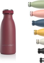 LARS NYSØM - 'Ren' Roestvrijstalen drinkfles 350ml - BPA-vrij geïsoleerde waterfles 0,35 Liter - Berry