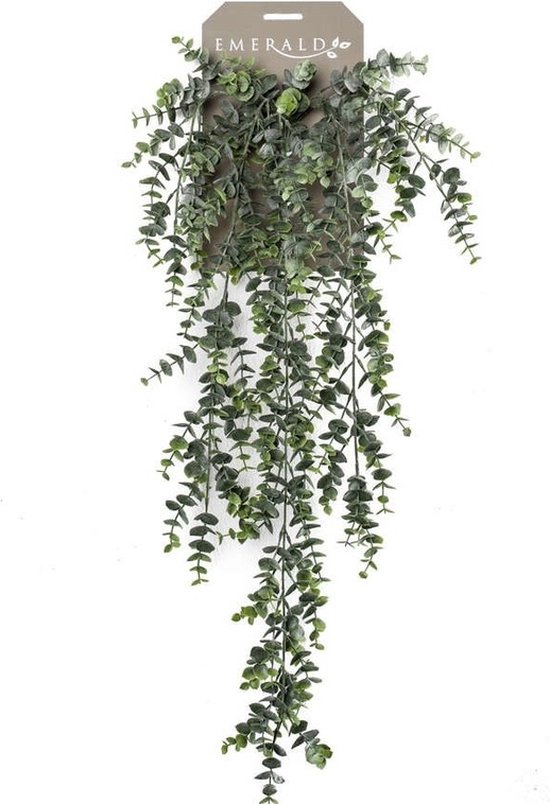 Groene Eucalyptus kantoor kunstplant hangende tak 75 cm - Kantoorplanten/kunstplanten/nepplanten