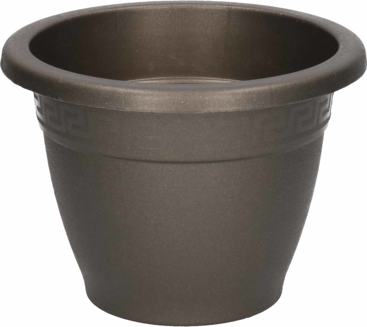PlasticForte Plantenpot - antraciet - rond - kunststof - 18 x 13 cm - bloempot voor buiten