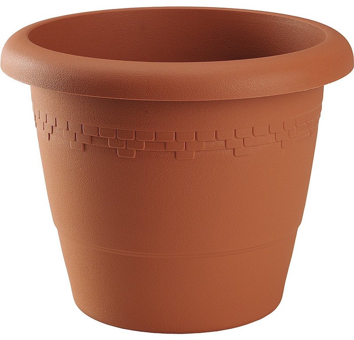 Hega Hogar Bloempot/plantenpot - D50 cm x H41,5 cm - terra cotta kunststof - Buiten gebruik