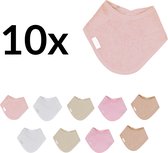 Funnies Bandana Slabben 10-pack | Roze tinten | Set Van 10 Stuks | Spuugdoekjes | Monddoekjes