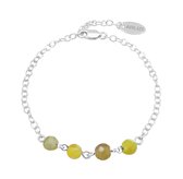 ARLIZI 2239 Bracelet perles d'agate de feu jaune - argent massif - 18 cm