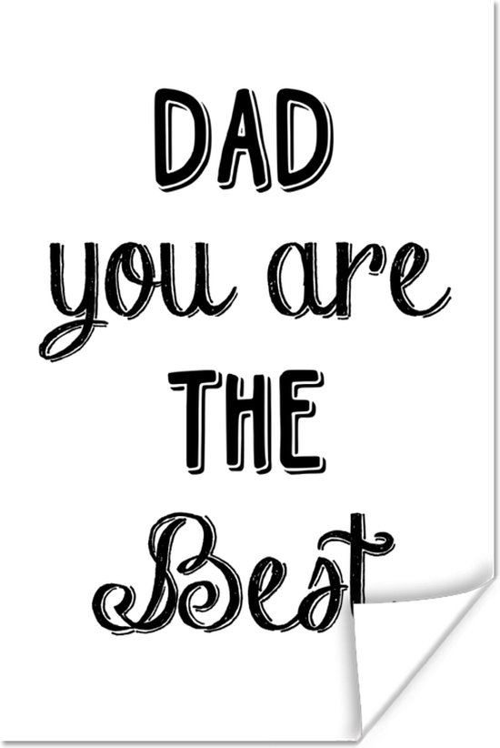 Beau cadeau pour texte de père - Papa tu es le meilleur Poster 40x60 cm