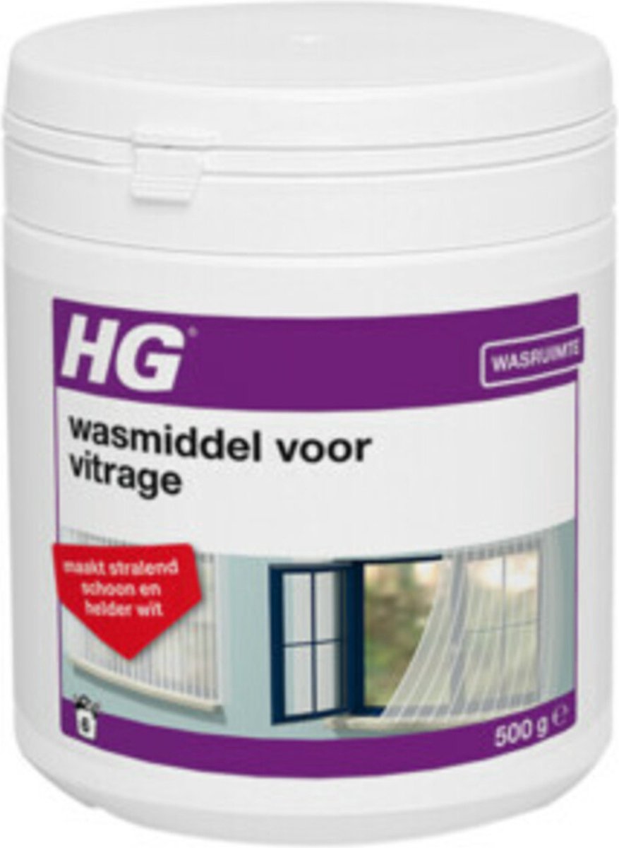 6x HG Wasmiddel Voor Vitrage 500 gr