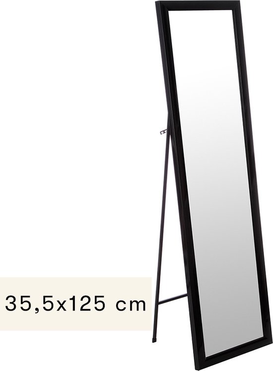 Staande Spiegel 35 x 125 cm Roubaix Zwart