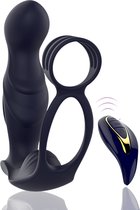 Toys Hub® Prostaat Vibrator PRO met Afstandsbediening - 11 Vibraties – Dubbele Stimulatie - Anaal Dildo - Plug - Stimulator - Massager met Cockring - Prostaat Dildo - Vibrators voor Mannen - Sex Toys Couples & Koppels