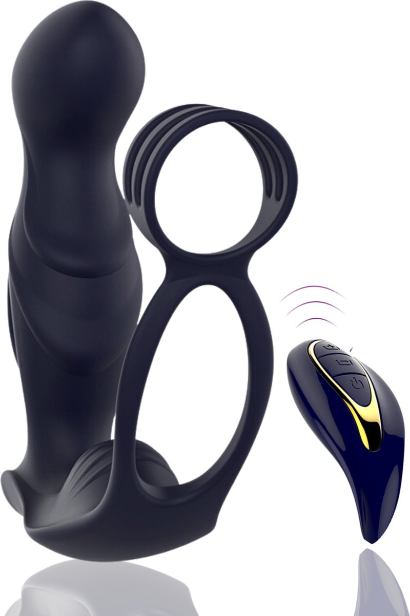 Toys Hub® Prostaat Vibrator PRO met Afstandsbediening - 11 Vibraties – Dubbele Stimulatie - Anaal Dildo - Plug - Stimulator - Massager met Cockring - Prostaat Dildo - Vibrators voor Mannen - Sex Toys Couples & Koppels