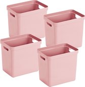 Sunware - Sigma home opbergbox 25L roze - Set van 4