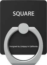 Linkpop Pop Square Grip - Telephone Stand - Primie telefoongrip Telephone button - Matt Zwart