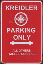 Wandbord - Kreidler Parking Only
