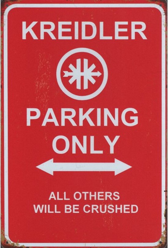 Panneau mural - Kreidler Parking Only