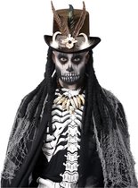 Smiffy's - Witch & Spider Lady & Voodoo & Dark Religion Costume - Voodoo Witch Zwart Magic Hat Noir Marron - Marron - Taille Unique - Halloween - Déguisements