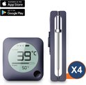 Claire BBQ thermometer – Vleesthermometer – Oventhermometer – Draadloos met app – Incl. Batterijen en 4 meetsondes