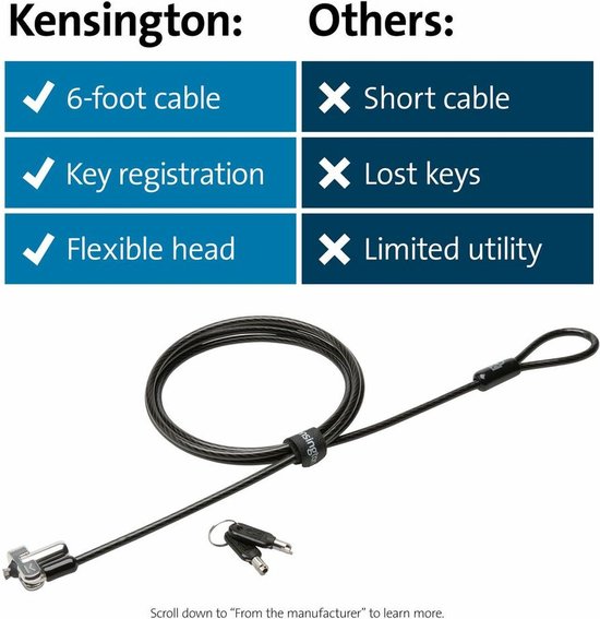 Câble Antivol Pour Ordinateur Portable - Verrou à Code 4 Chiffres, Câble En Acier 1.1m - Sécurité Bureau, école, Lieu Public