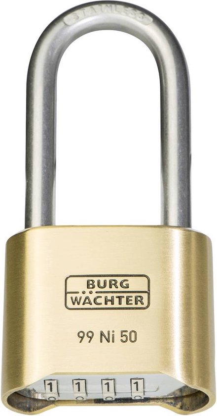 Burg Wächter 37491 Cadenas 51,90 mm Messing Serrure à combinaison