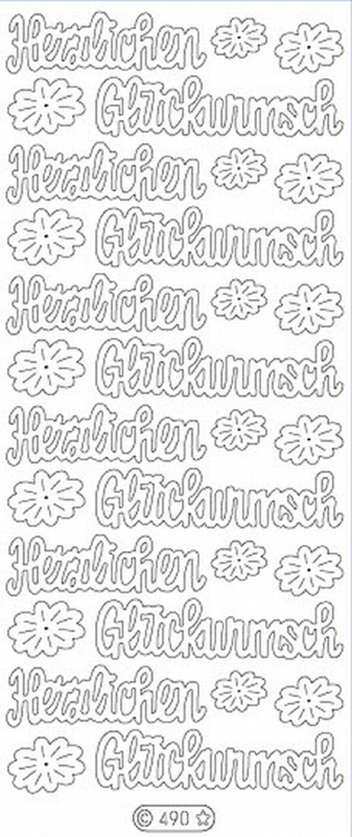 Stickerverl "Herzlichen Glückwunsch" goud