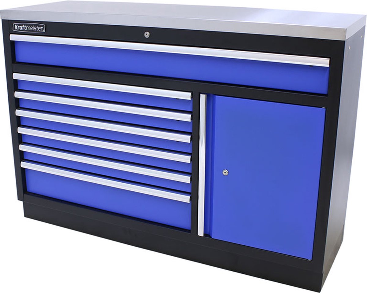 Mobilier d'atelier Delaware Inox bleu - Kraftmeister