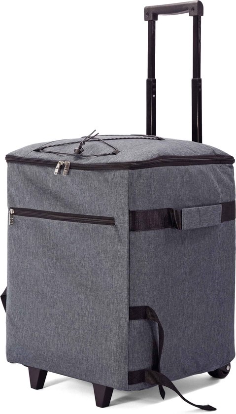 Opvouwbare Koeltas op Wielen, 3-in-1 Geïsoleerde Koeltas, 40L Koelbox
