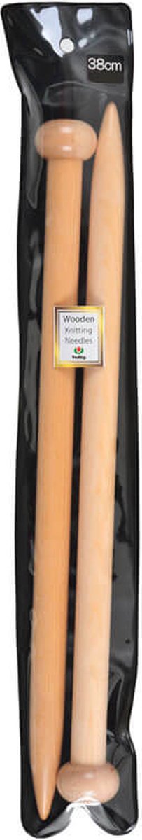 Tulip Breinaalden hout 38cm 15.00mm - 3st