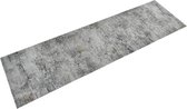 vidaXL - Keukenmat - wasbaar - betonprint - 45x150 - cm - fluweel