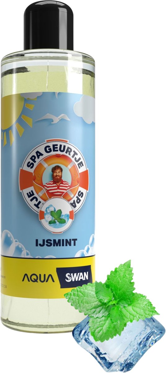 Aquaswan Spa Geur IJsmunt - verfrissend bubbelavontuur vol geurige opwekking en ontspanning! - Geschikt voor: opblaasbare spa whirlpool hot tub en bad - Spa Geur IJsmunt - Fles 250 ml