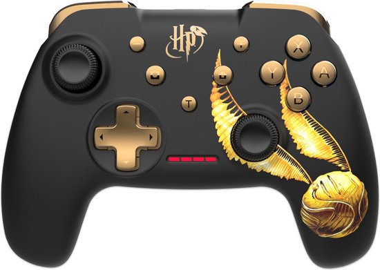 Harry Potter - Draadloze Controller - Geschikt voor Switch & Switch OLED - Gouden Snitch Model - Zwart - 1m Kabel