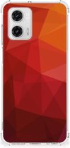 Shockproof Case geschikt voor Motorola Moto G73 Polygon Red