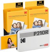Kodak - Mini 2 Retro 2-in-1 Photo Printer White + 60 Sheets Bundle
