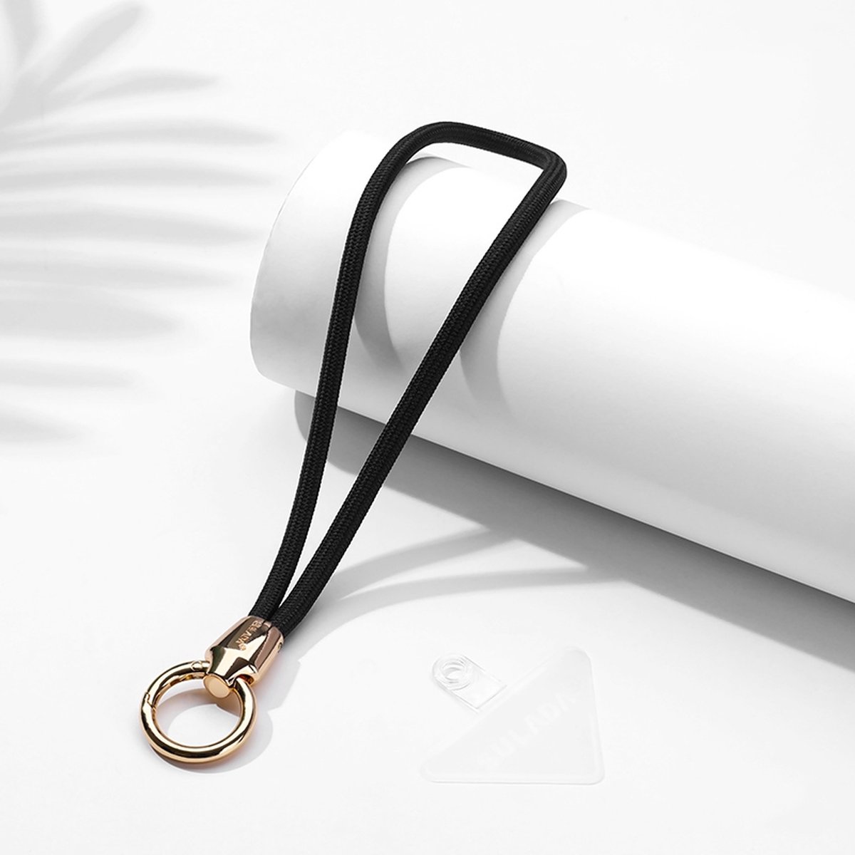 Sulada WristLanyard / PhoneWristStrap / PolsKoord verstelbaar en afneembaar inclusief bevestigingsbatch Zwart