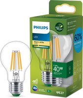 Philips Ultra Efficient LED lamp Transparant - 60 W - E27 - Warmwit licht