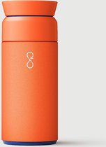 Thermosfles van gerecycled RVS - milieuvriendelijk & herbruikbaar - zonne-oranje - 350ml