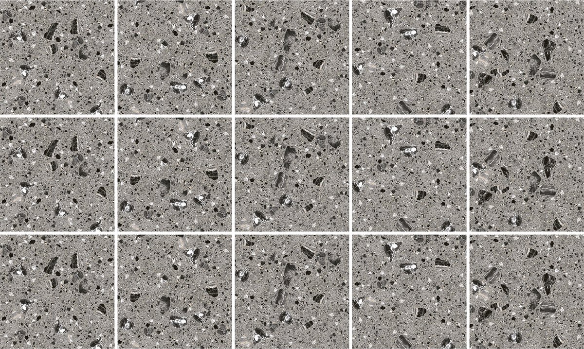 Plaktegels - Zelfklevende Tegels - 15x15 cm - Ulticool - Graniet Effect Terrazzo Accessoires Grijs Zwart - 15 stuks - Decoratie Sticker Tegels - Plakfolie Tegelstickers - Sticktiles - Badkamer - Keuken