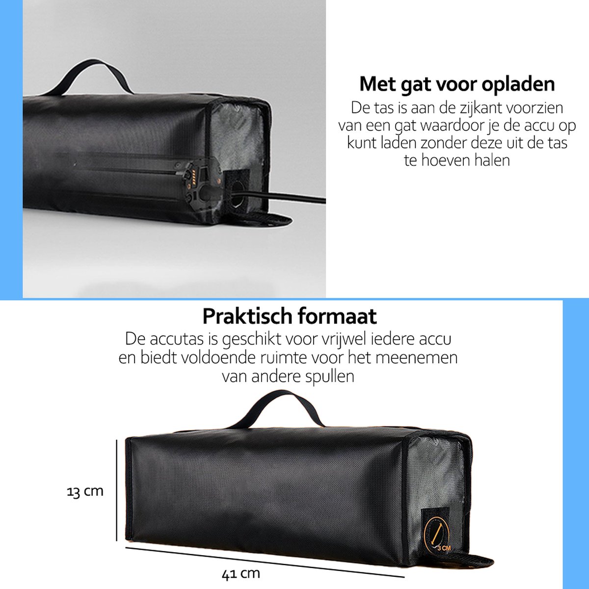 Deluqse Accutas E-bike – Waterafstotend – Met Draagriem – Zwart – foto 2