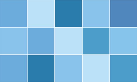 Ulticool Decoratie Sticker Tegels - Blauw Lichtblauw Kleuren - 15 x 15 cm - 15 stuks Plakfolie Tegelstickers - Plaktegels Zelfklevend - Sticktiles - WC - Badkamer - Keuken