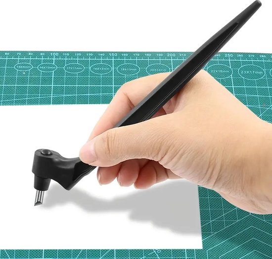 Gyro Cut Snijgereedschap + 3 mesjes - Wit - 360° roterend mesje - hobby - papier - karton - kaarten - stickers - grafisch ontwerp - Merkloos