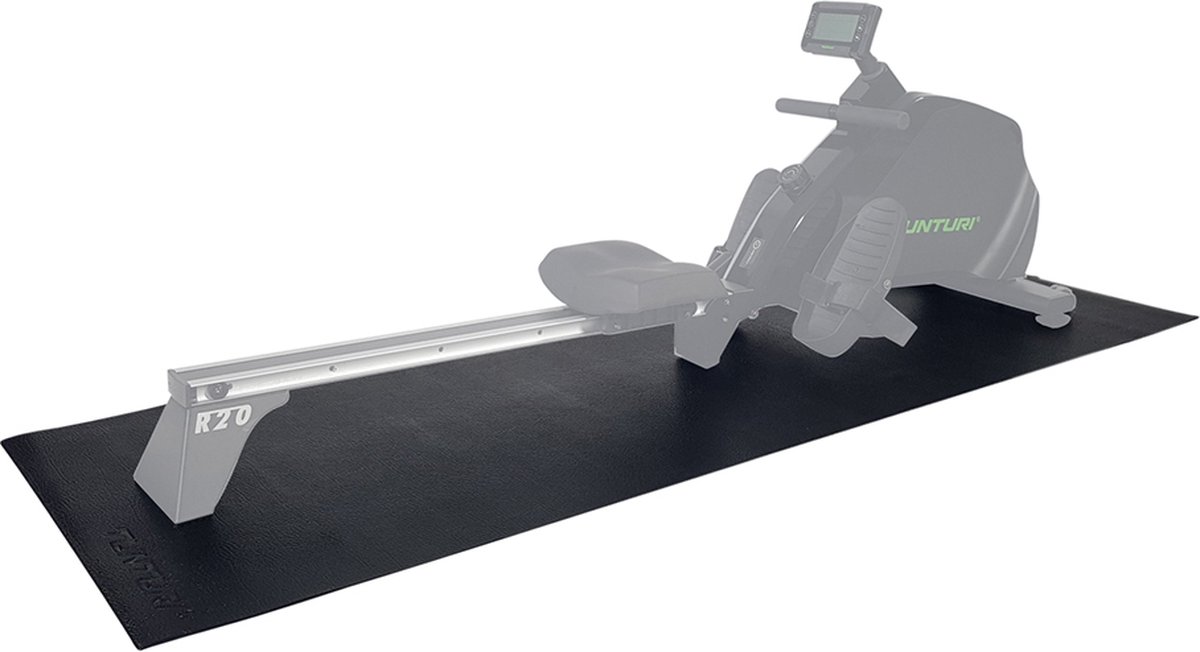 Tunturi Roeitrainer mat - Vloerbeschermmat - 227 x 90 x 0,4 cm - Zwart