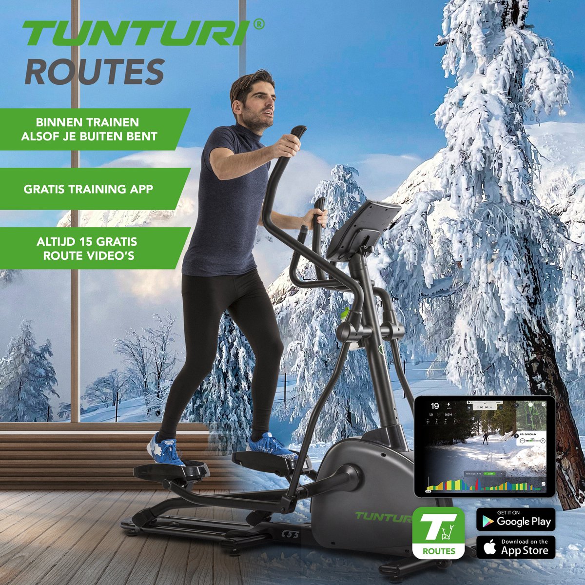 Tunturi Performance C55 Vélos Elliptiques - Cross trainer - Traction arrière