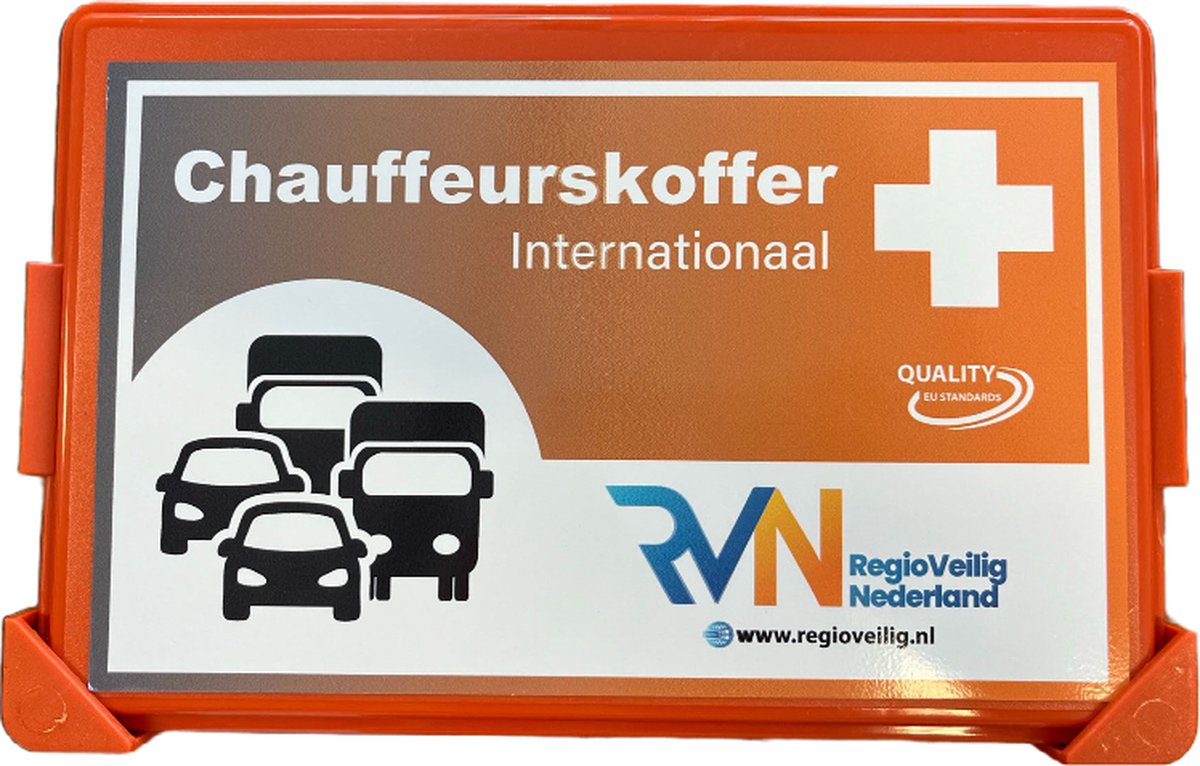Goedkoopste Chauffeurstrommel Internationaal - Chauffeurs verbandkoffer - verbandkoffer auto - DIN 13164 - incl. beugel