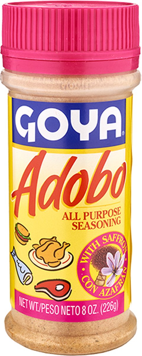 Goya | Adobo All purpose seasoning | met saffraan | 226 gram- 8 oz | perfecte mix van zout en Latijnse kruiden |